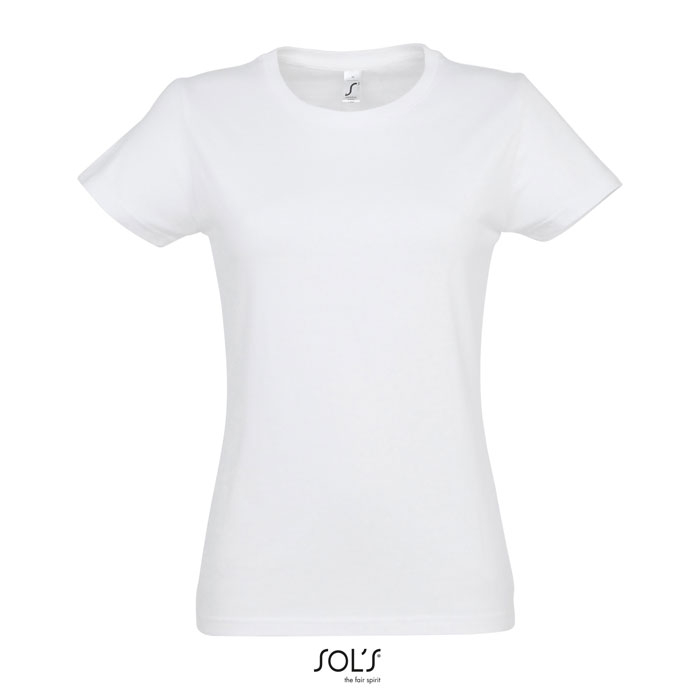 Tshirt femme publicitaire coton 190g - IMPERIAL Blanc 1